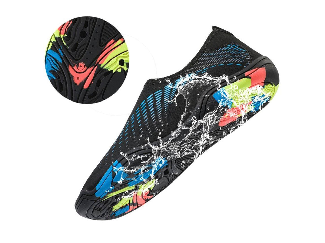 Aquashoes negro azul