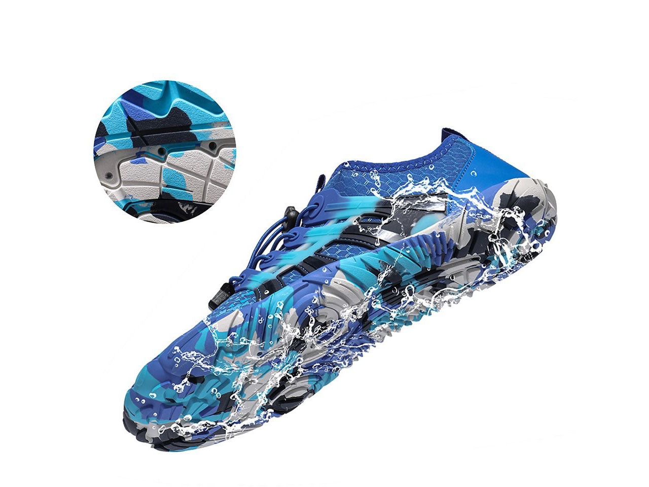 Aquashoes pasador azul barefoot