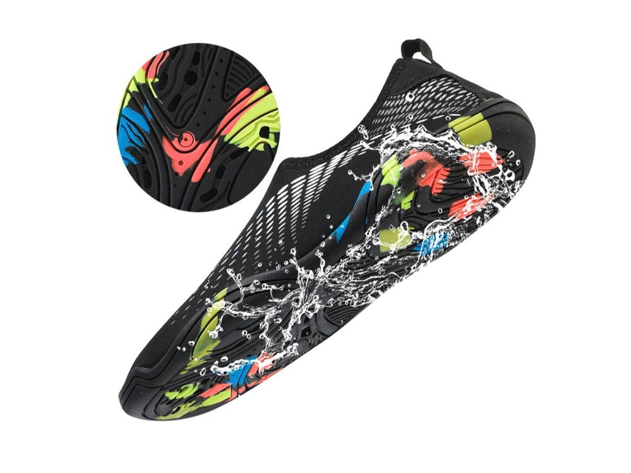 Aquashoes negro plata