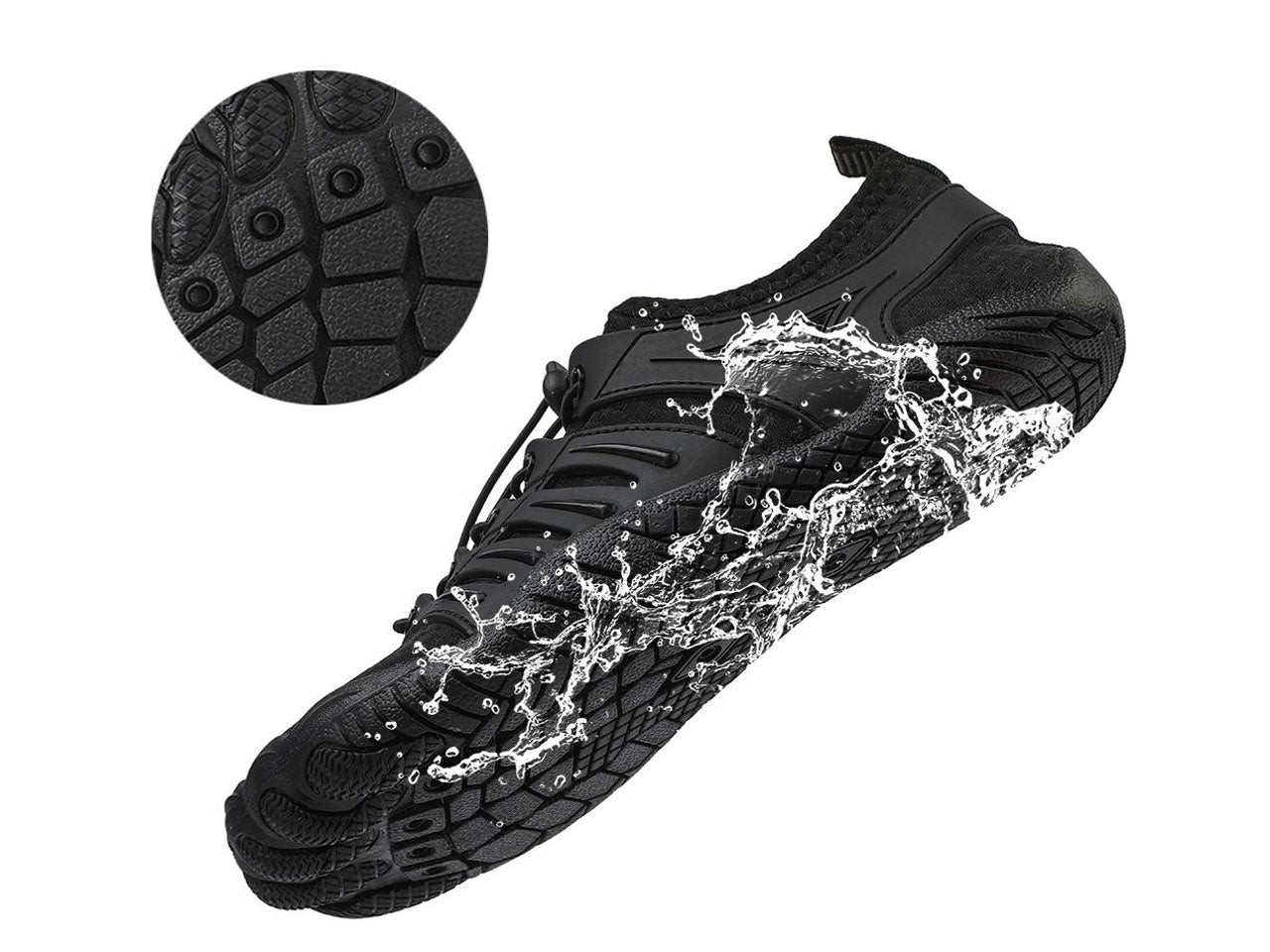 Aquashoes pasador negro barefoot